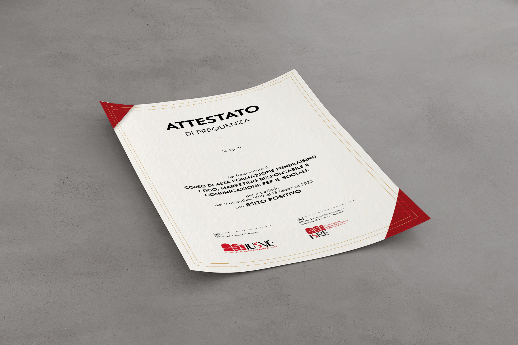 Sheet of paper mock up