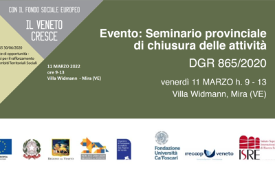 11 marzo Seminario provinciale di chiusura delle attività – DGR 865/2020