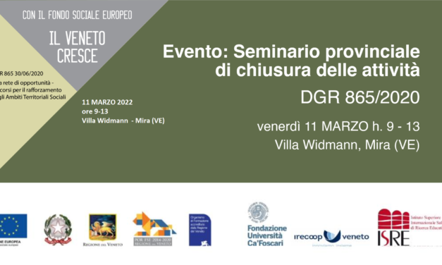 11 marzo Seminario provinciale di chiusura delle attività – DGR 865/2020