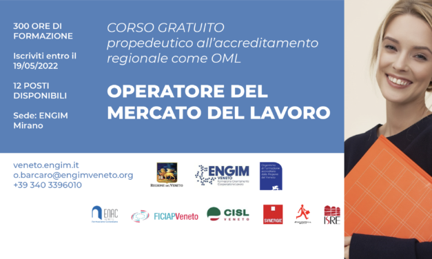 Percorso di formazione professionalizzante: Operatore del mercato del Lavoro (OML)