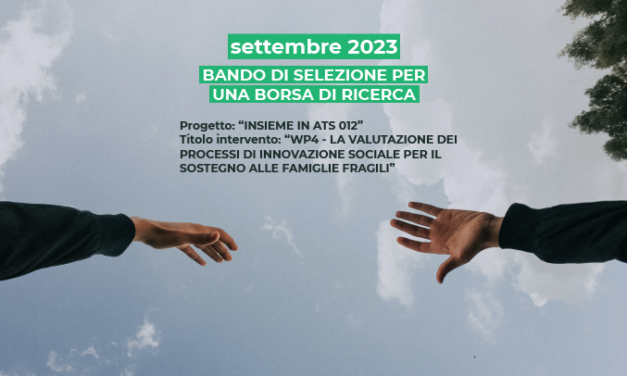 BANDO DI SELEZIONE PER UNA BORSA DI RICERCA