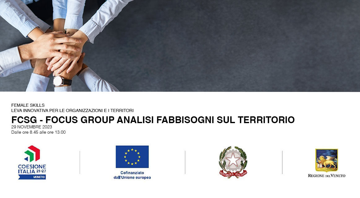 FCSG – Focus Group analisi fabbisogni sul territorio 29 novembre