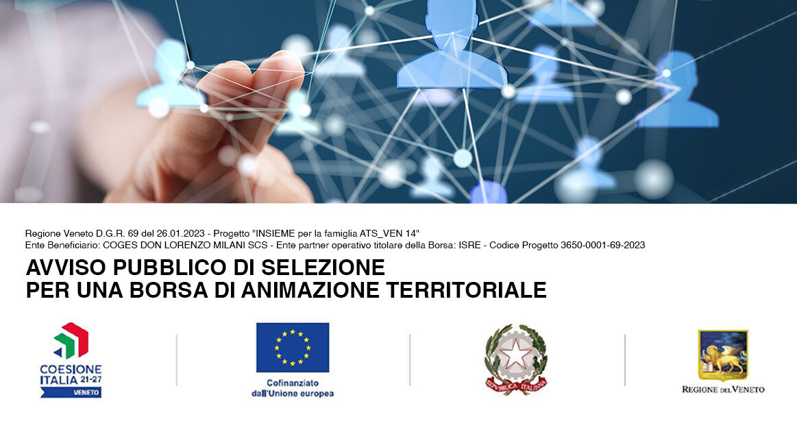 Avviso di selezione per una borsa di animazione territoriale