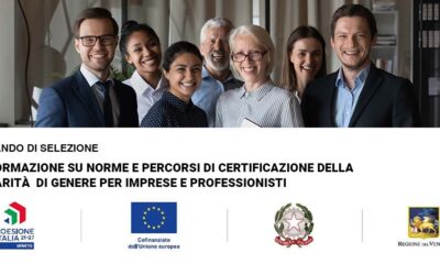 Bando di selezione – Formazione su norme e percorsi di certificazione della parità di genere per imprese e professionisti