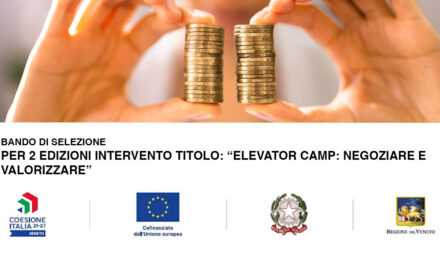 Bando di selezione per 2 edizioni intervento titolo: “Elevator Camp: negoziare e valorizzare”