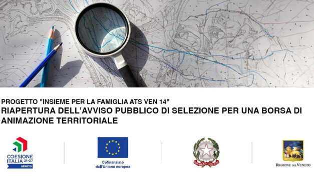 Riapertura dell’avviso pubblico di selezione per una borsa di  animazione territoriale